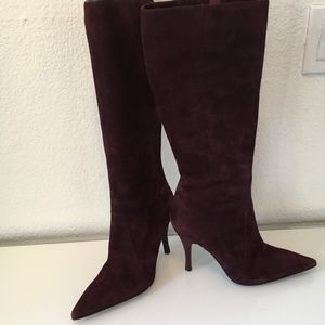 NWT Via spiga  Oxblood suede tall boots